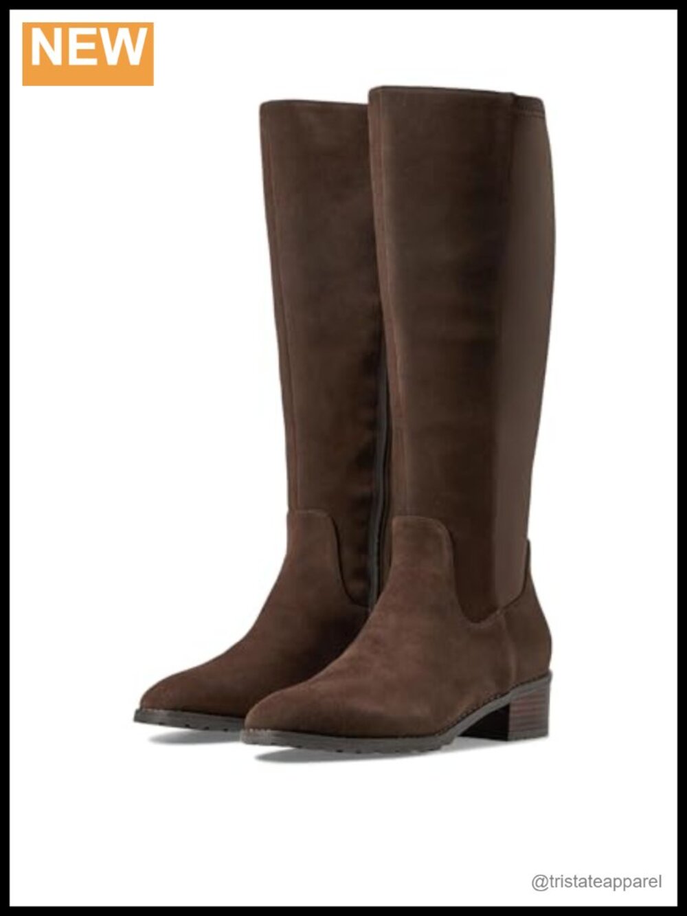 Blondo Women's Waterproof Knee-High Leather Fashion Boots, Block Heel, Zip